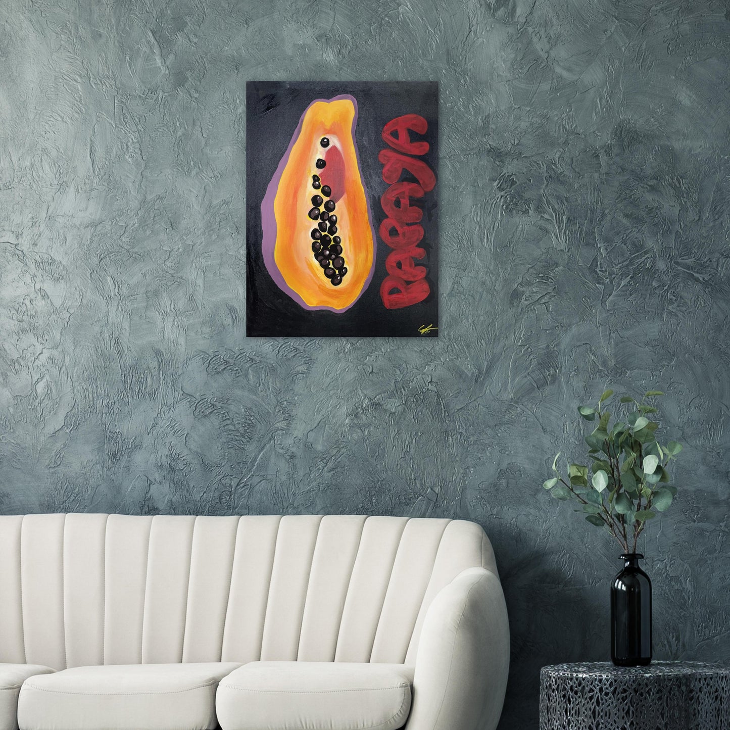 Papaya - Originalmålning i akryl