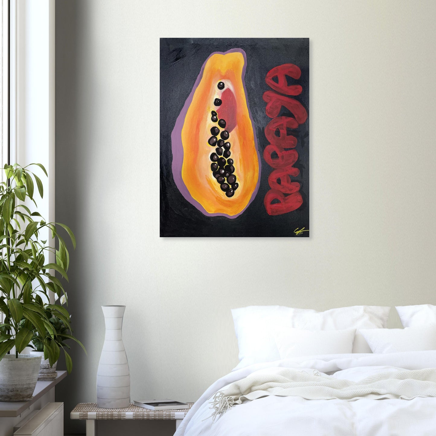 Papaya - Originalmålning i akryl