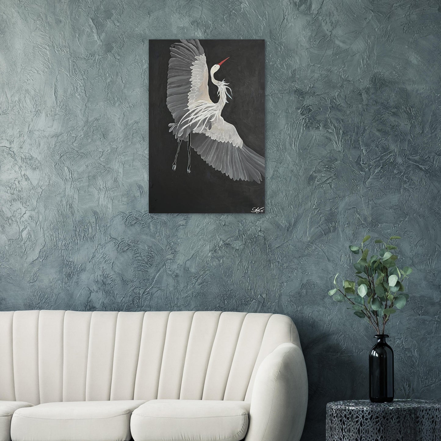 Crane - Originalmålning i akryl