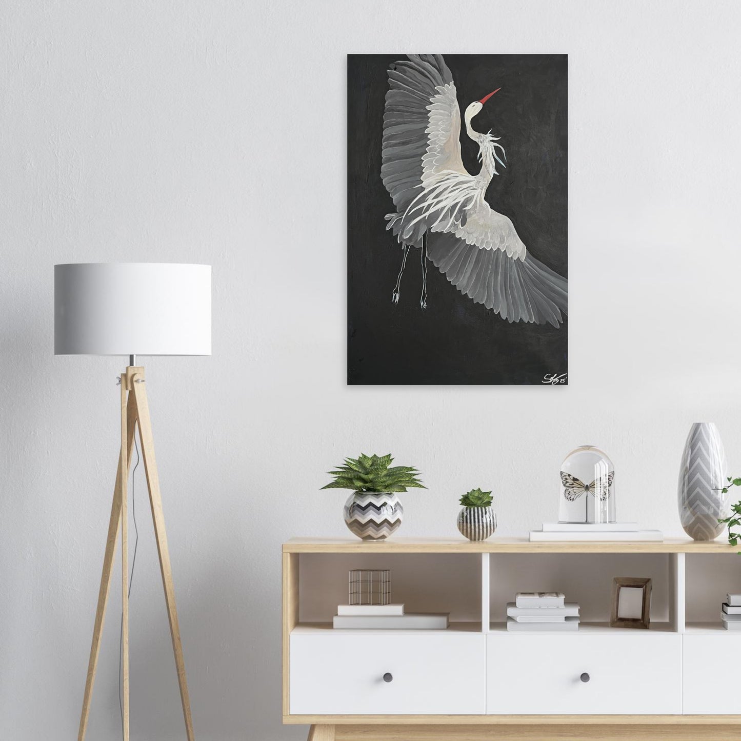 Crane - Originalmålning i akryl