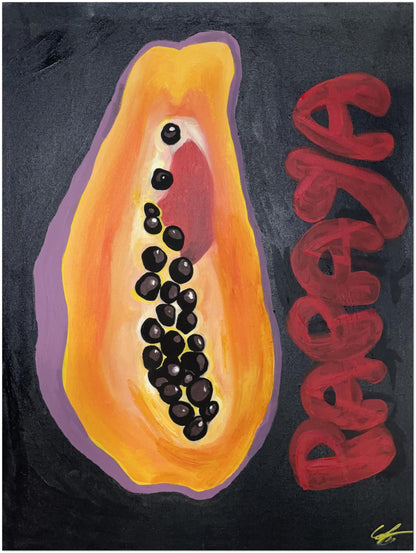 Papaya - Originalmålning i akryl