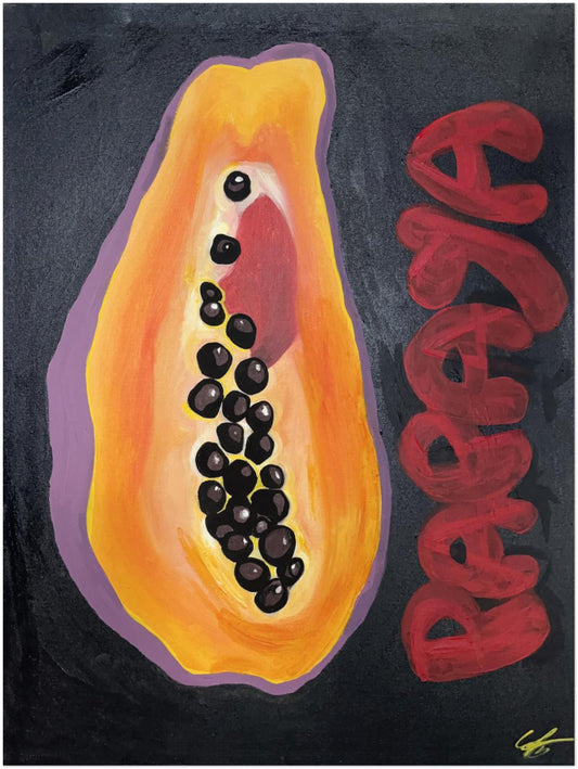 Papaya - Originalmålning i akryl